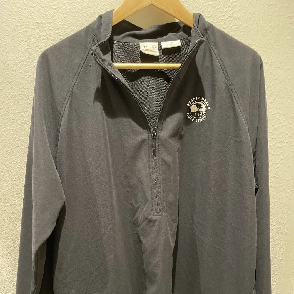 Pebble Beach Men's Black Windbreaker Large